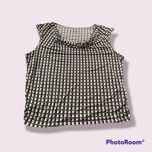 Lane Bryant 3x checkered elephant nect top women's